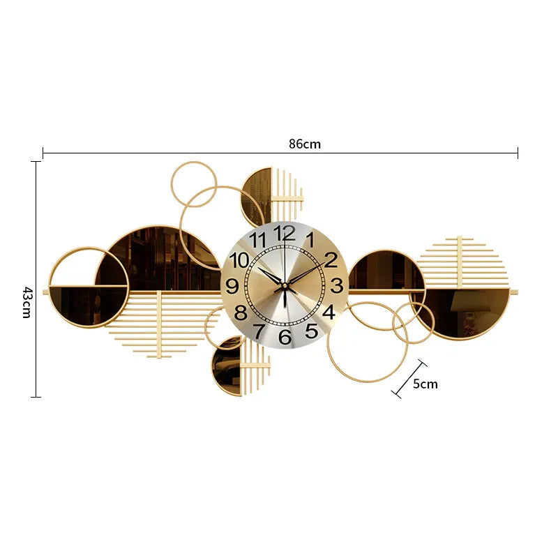 Nordic Luxury Wall Clock Living Room Decoration Creative Modern Design Wall Clock Home Decor 3D Wall Hanging Crafts